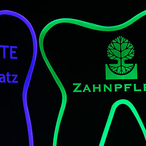 Leuchtzahn einfarbig